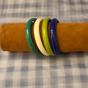 4 Medium hand size Bohemian Bangle Set